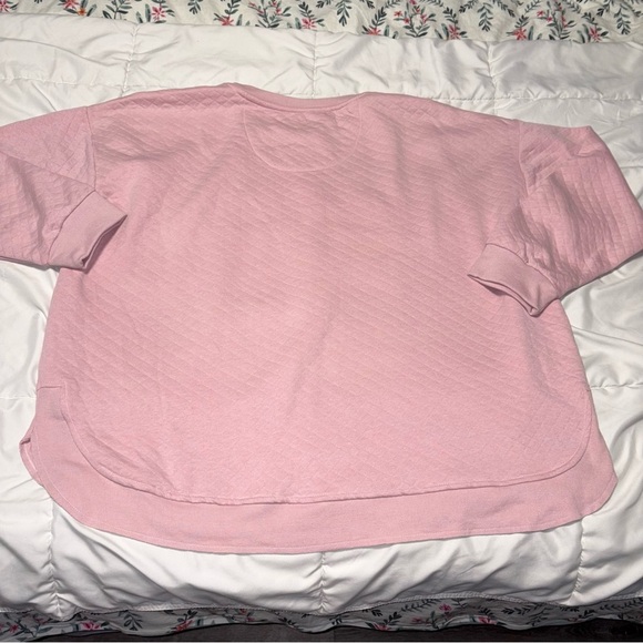 Buc-ee's Women's Pullover Sweatshirt Top Pink Quilted 3XL - Picture 7 of 7